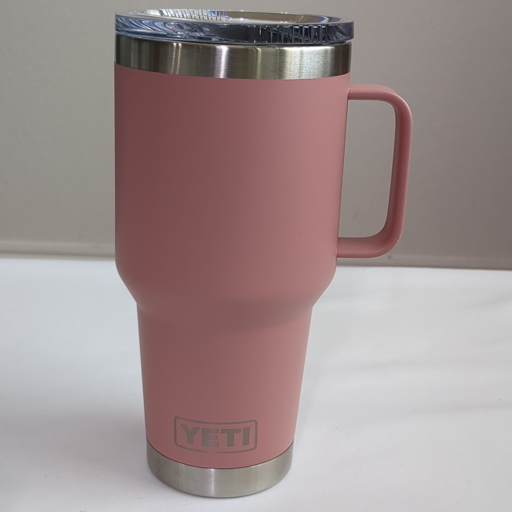 Yeti Rambler 35 Oz Double Wall Vacuum Insulated Sandstone Pink Mug